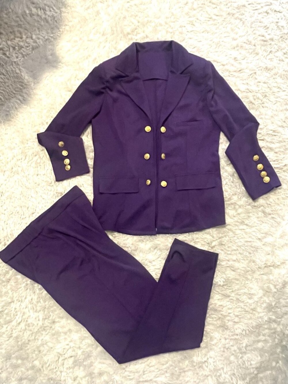 NEW Purple Jacket and Pant Suit - Size L, but fits like a Size 8 or 10 Women's